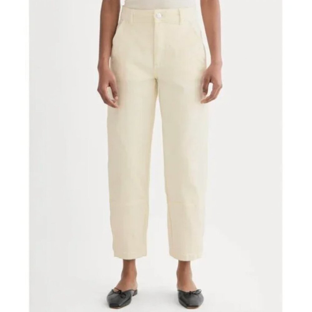 NEW Everlane The Utility Barrel Pant Womens 12 Bone